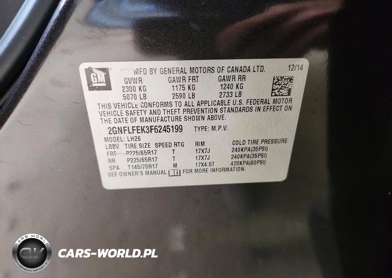 2015 Chevrolet Equinox Lt VIN:2GNFLFEK3F6245199 - 13