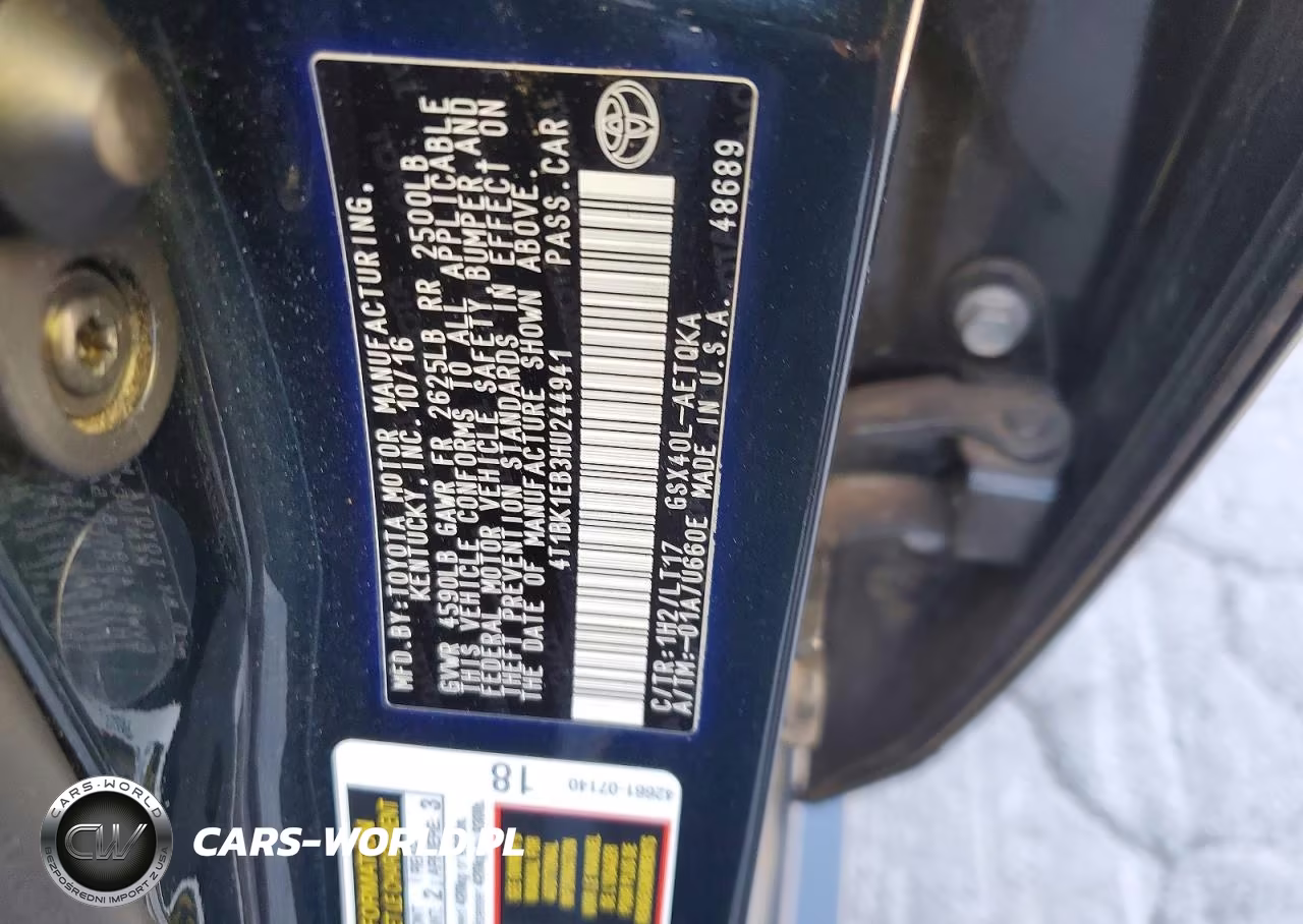 2017 Toyota Avalon Touring VIN:4T1BK1EB3HU244941 - 12