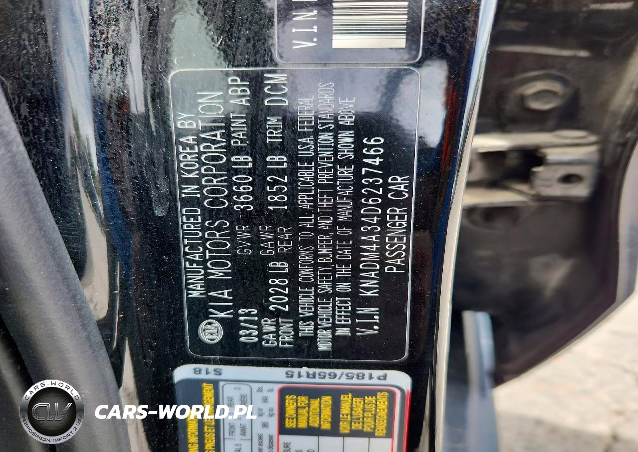 2013 Kia Rio Lx VIN:KNADM4A34D6237466 - 12
