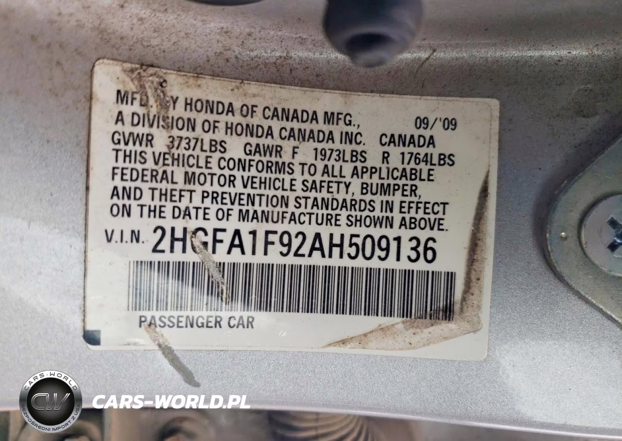 2010 Honda Civic Exl VIN:2HGFA1F92AH509136 - 12