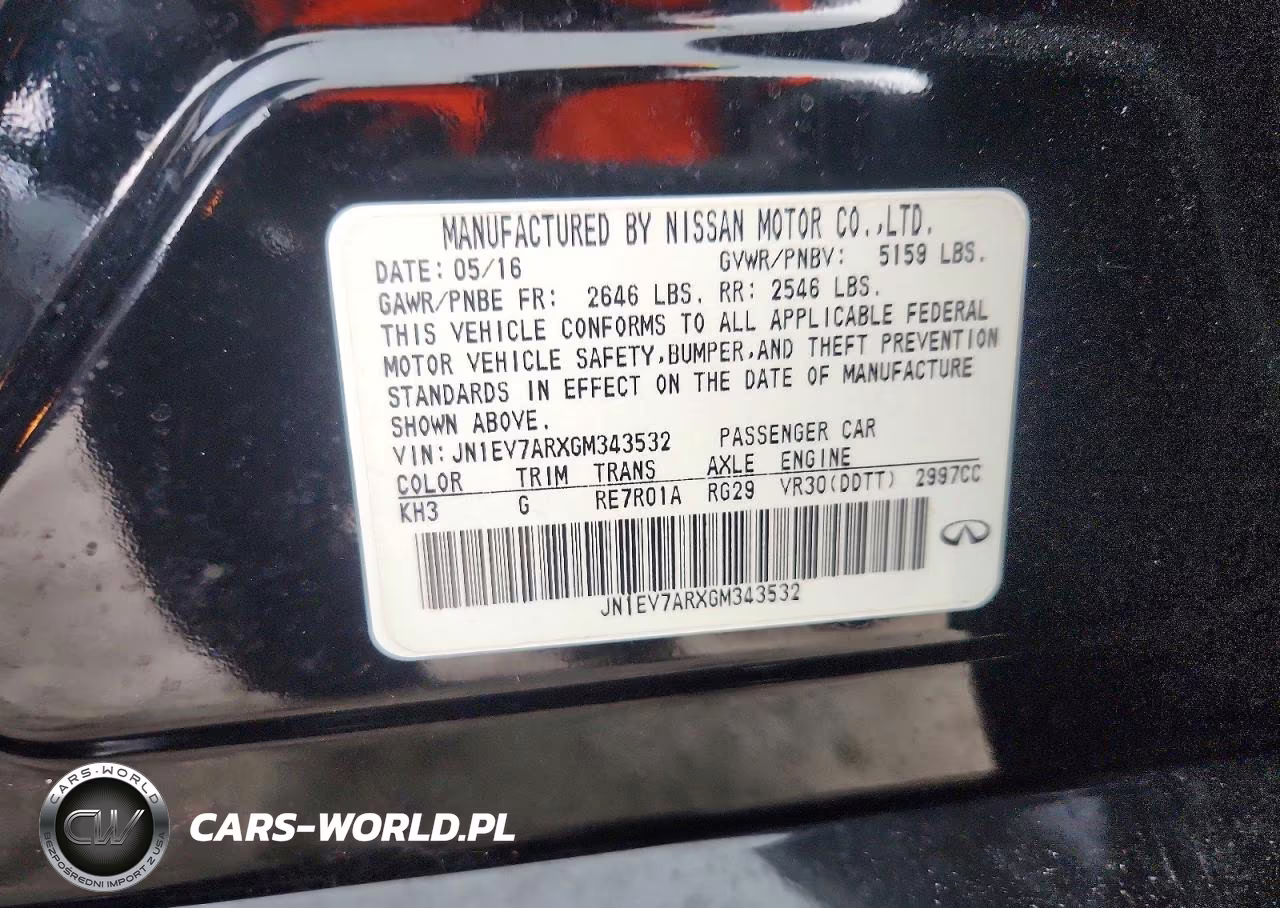 2016 Infiniti Q50 3.0T Premium VIN:JN1EV7ARXGM343532 - 13