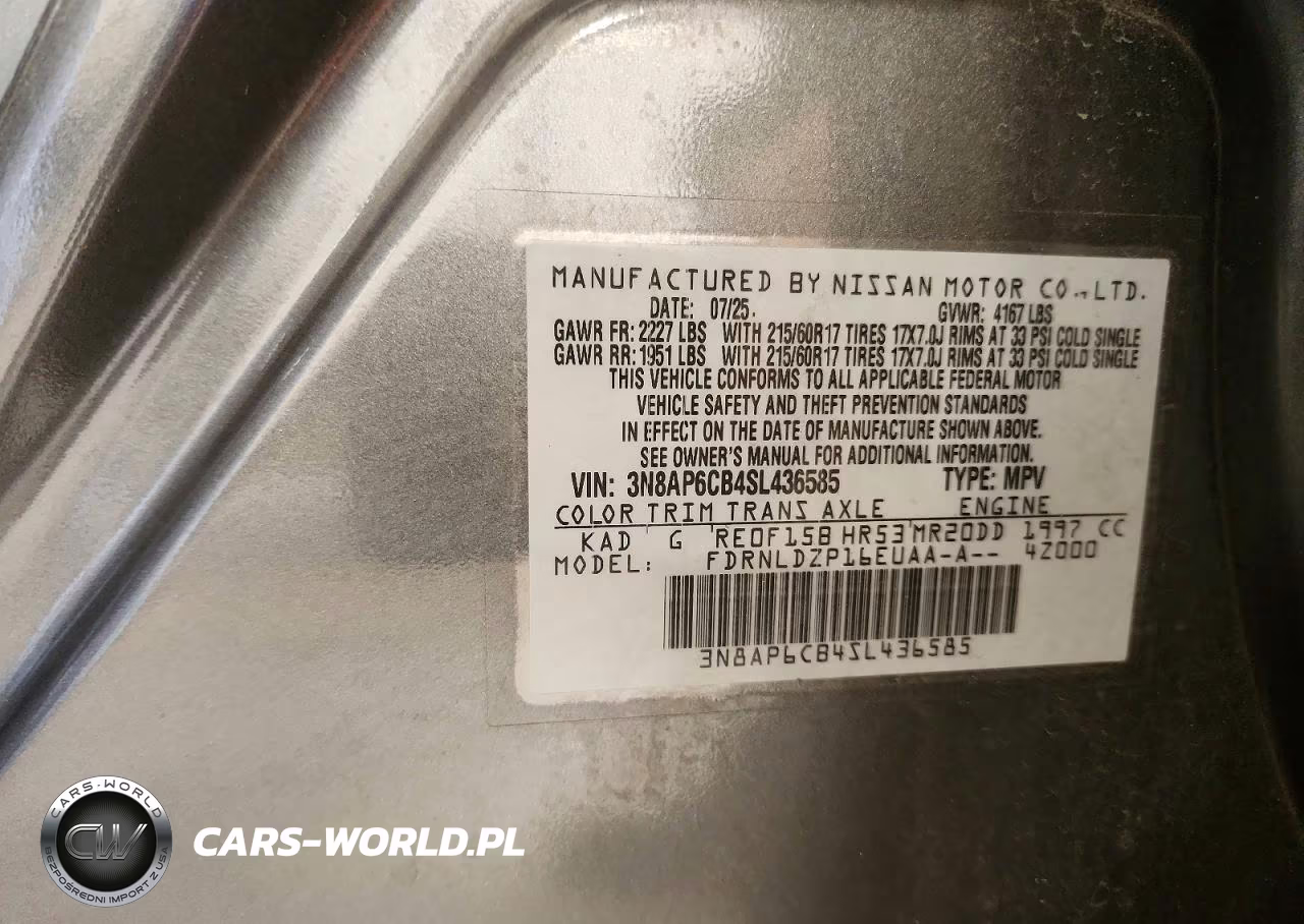 2025 Nissan Kicks Sv VIN:3N8AP6CB4SL436585 - 13
