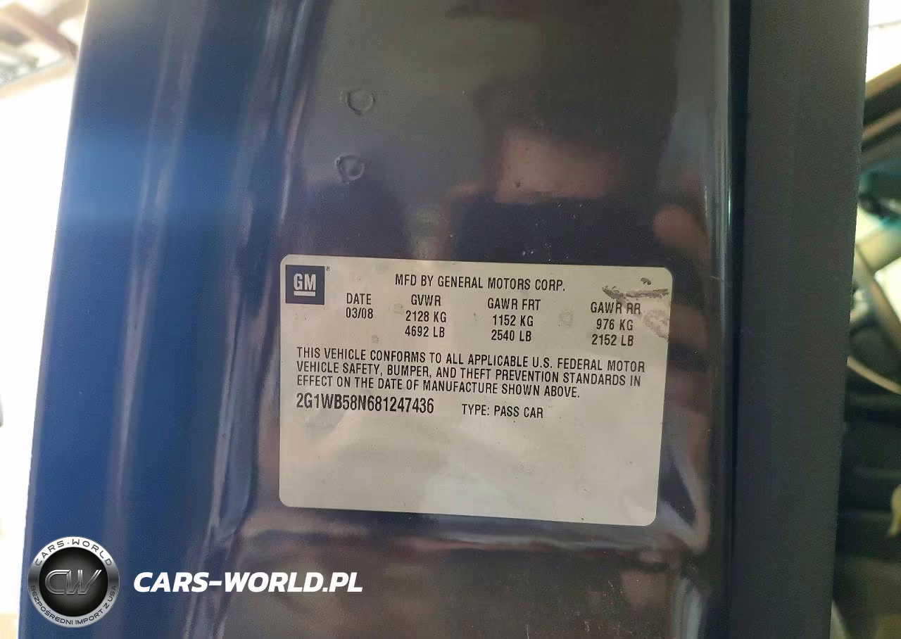 2008 Chevrolet Impala Ls VIN:2G1WB58N681247436 - 12