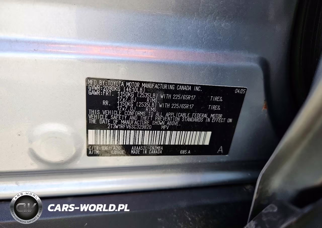 2025 Toyota Rav4 Xle VIN:2T3W1RFV6SC329820 - 13