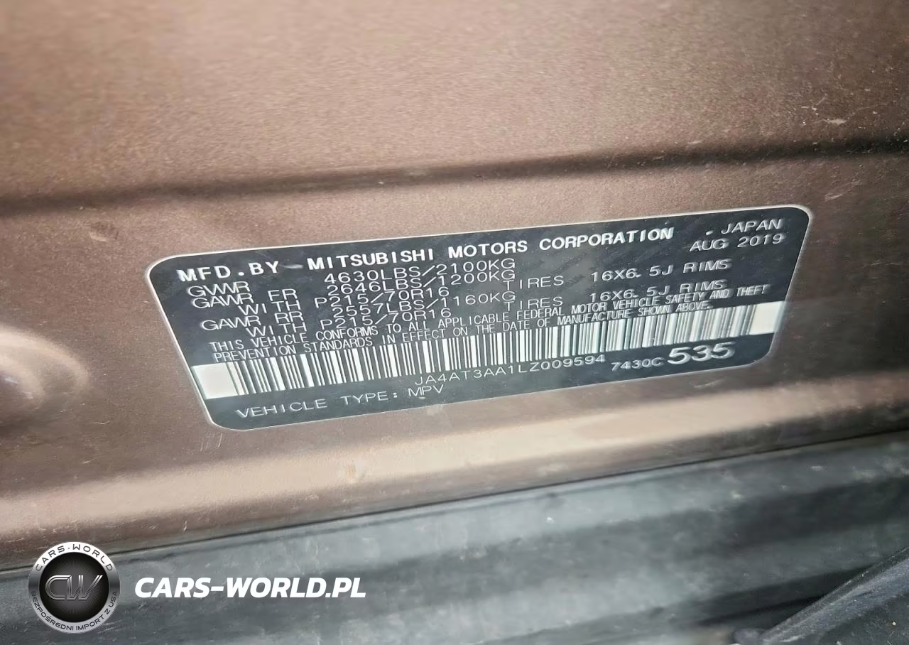 2020 Mitsubishi Eclipse Cross Es VIN:JA4AT3AA1LZ009594 - 13