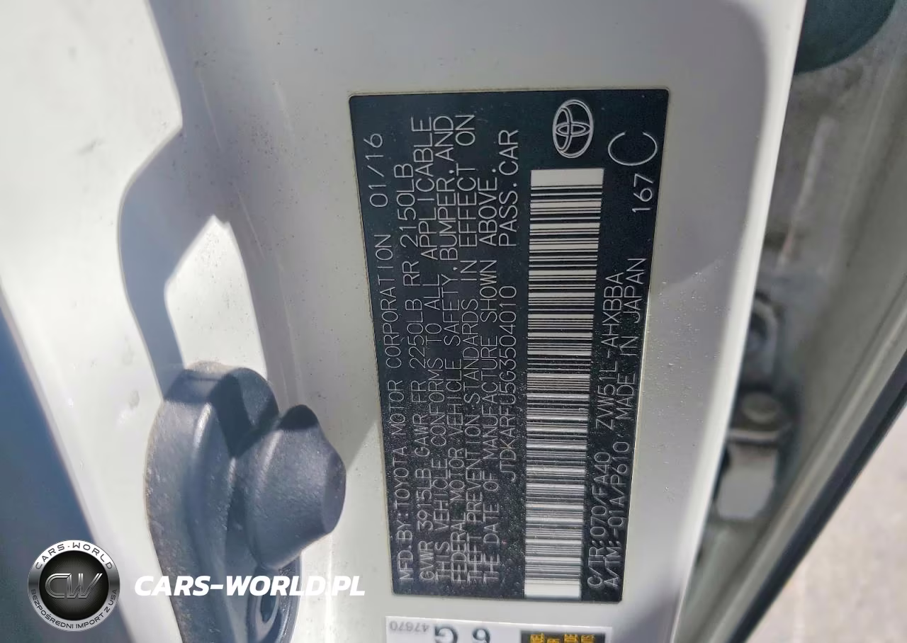 2016 Toyota Prius VIN:JTDKARFU5G3504010 - 12