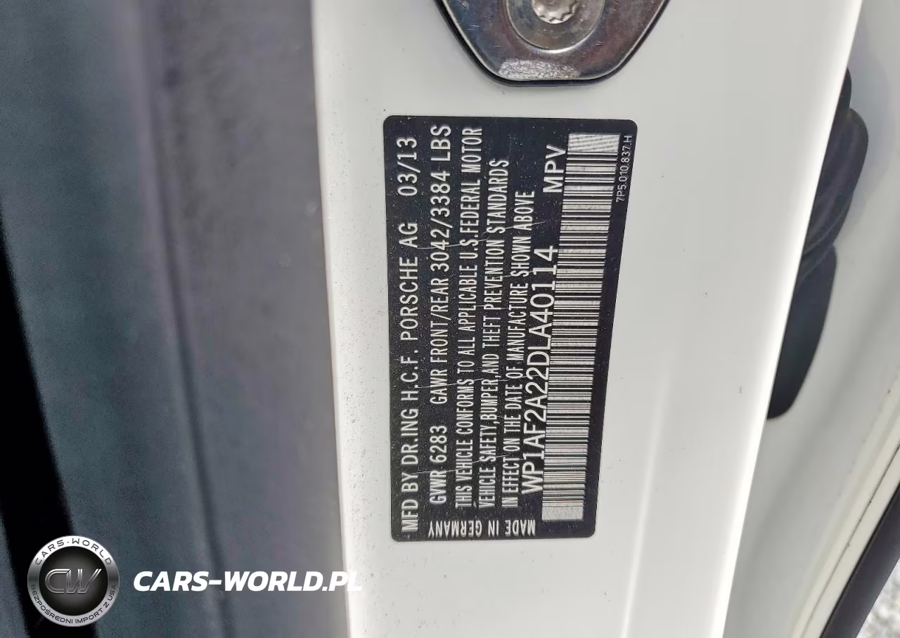 2013 Porsche Cayenne VIN:WP1AF2A22DLA40114 - 13