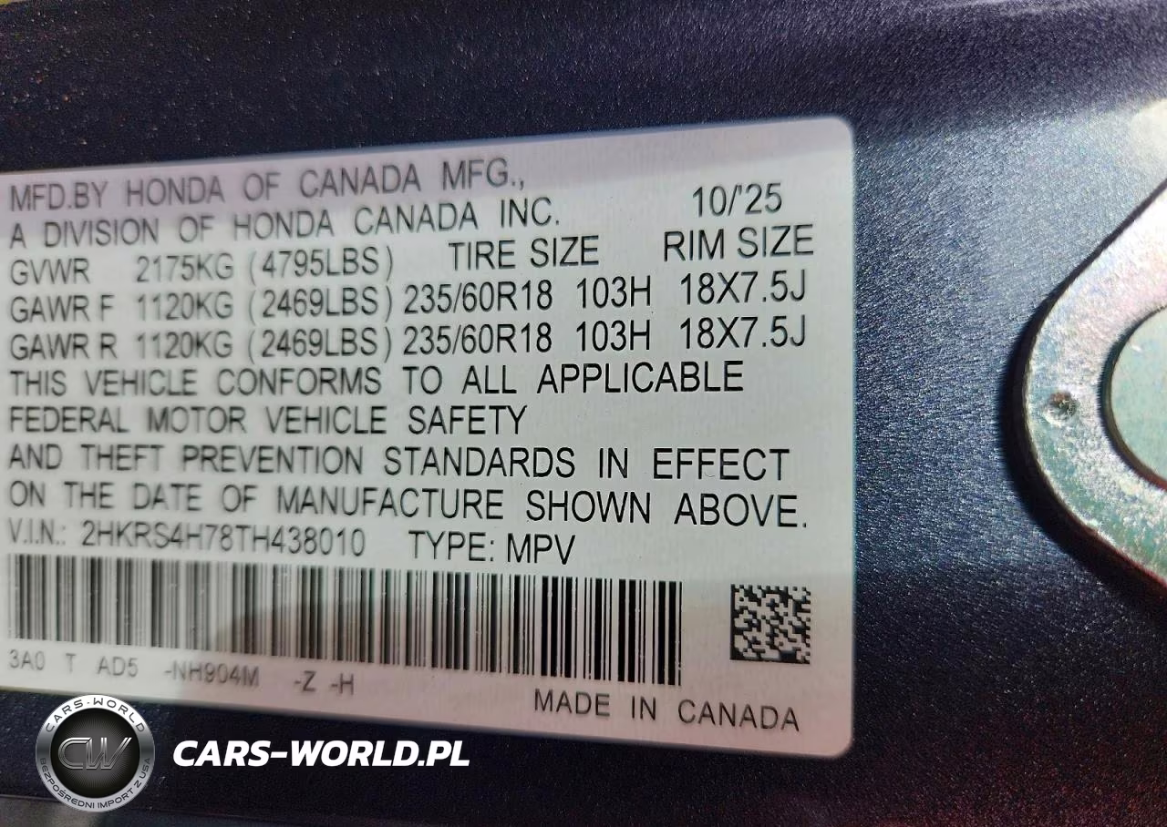 2026 Honda Cr-V Exl VIN:2HKRS4H78TH438010 - 13