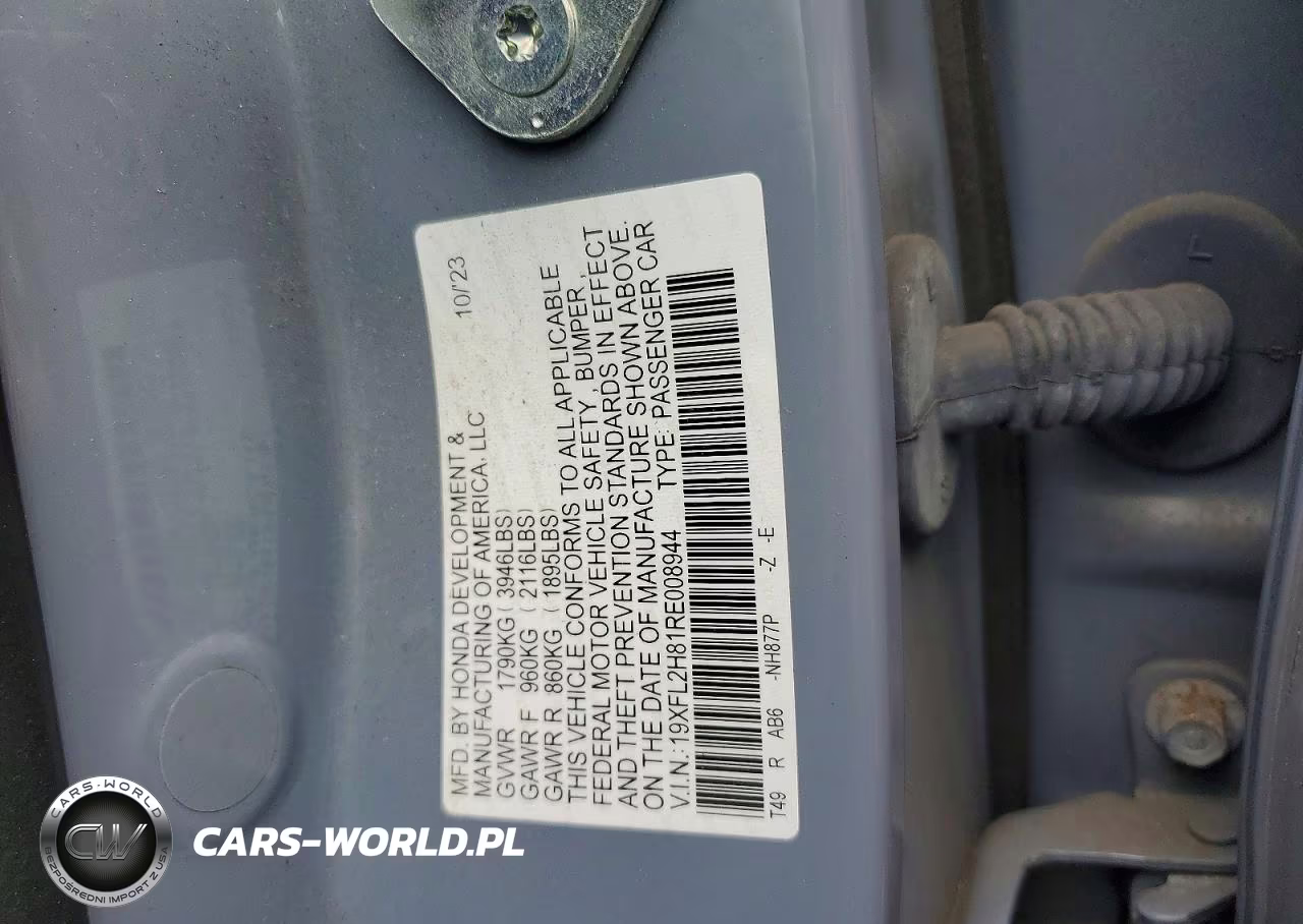 2024 Honda Civic Sport VIN:19XFL2H81RE008944 - 12