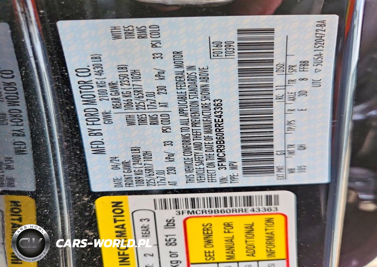 2024 Ford Bronco Sport Big Bend VIN:3FMCR9B60RRE43363 - 13