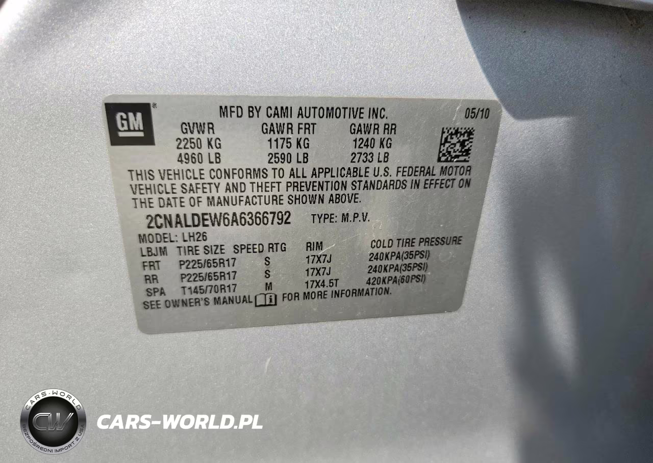 2010 Chevrolet Equinox Lt VIN:2CNALDEW6A6366792 - 14