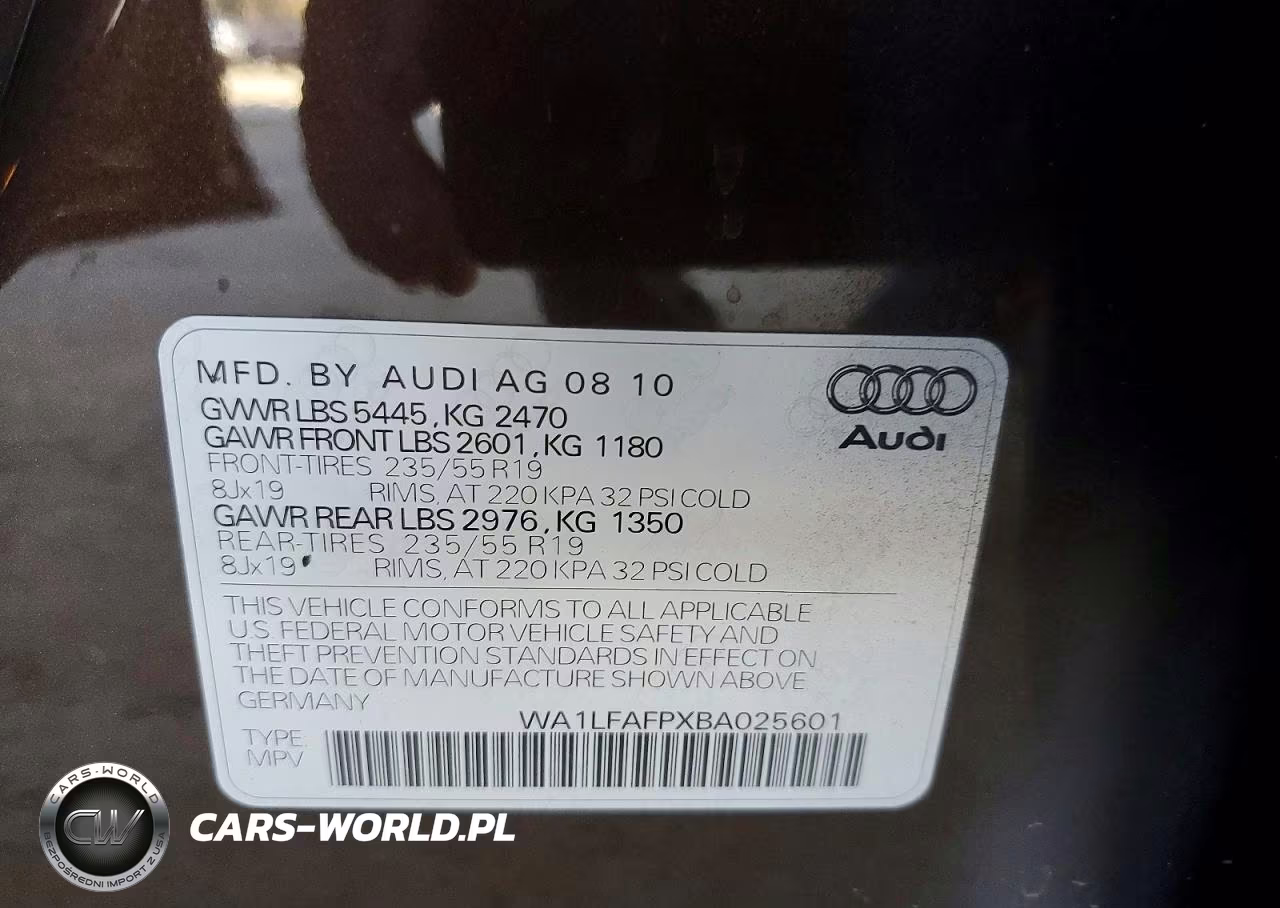 2011 Audi Q5 Premium Plus VIN:WA1LFAFPXBA025601 - 12