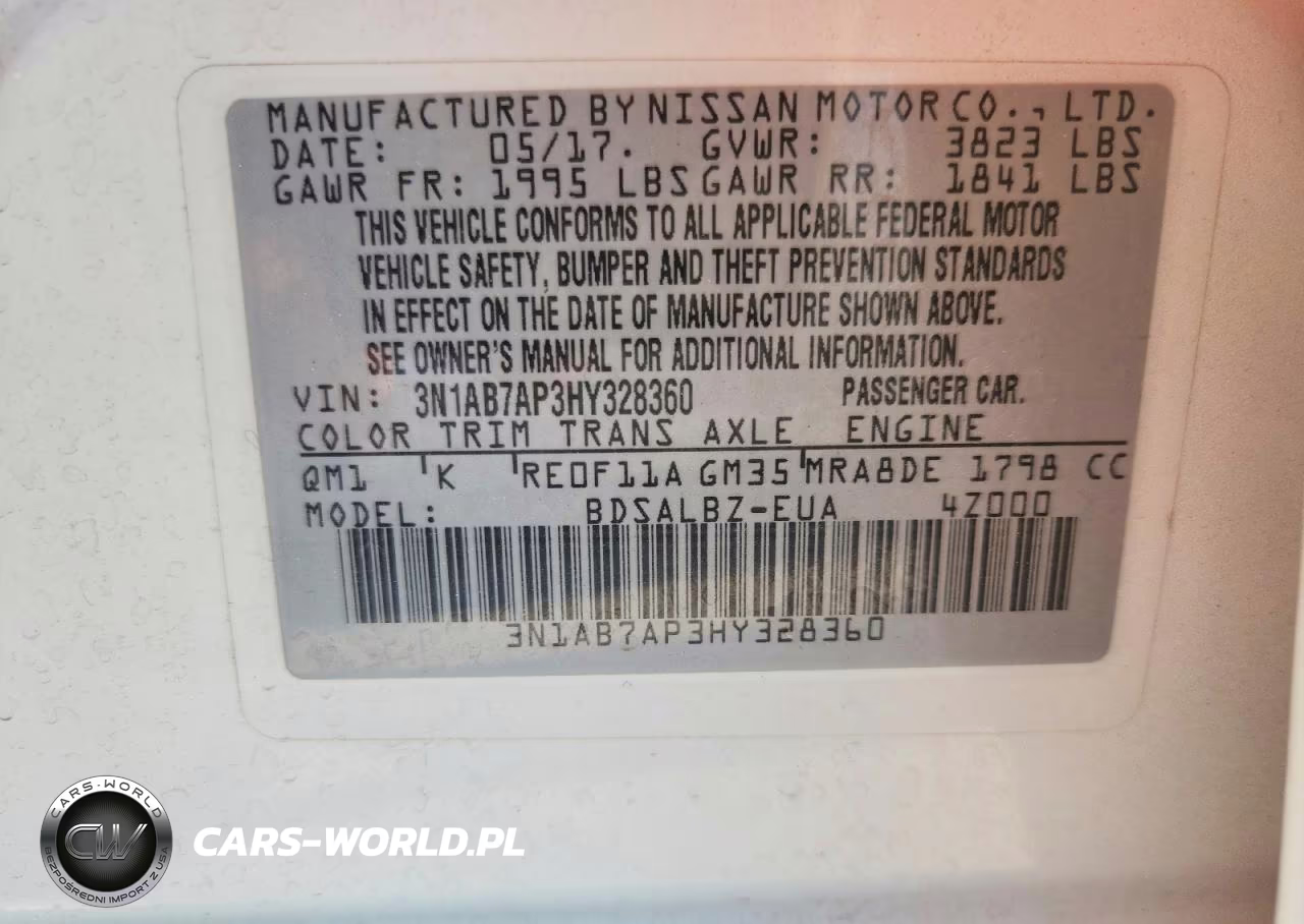 2017 Nissan Sentra S VIN:3N1AB7AP3HY328360 - 13