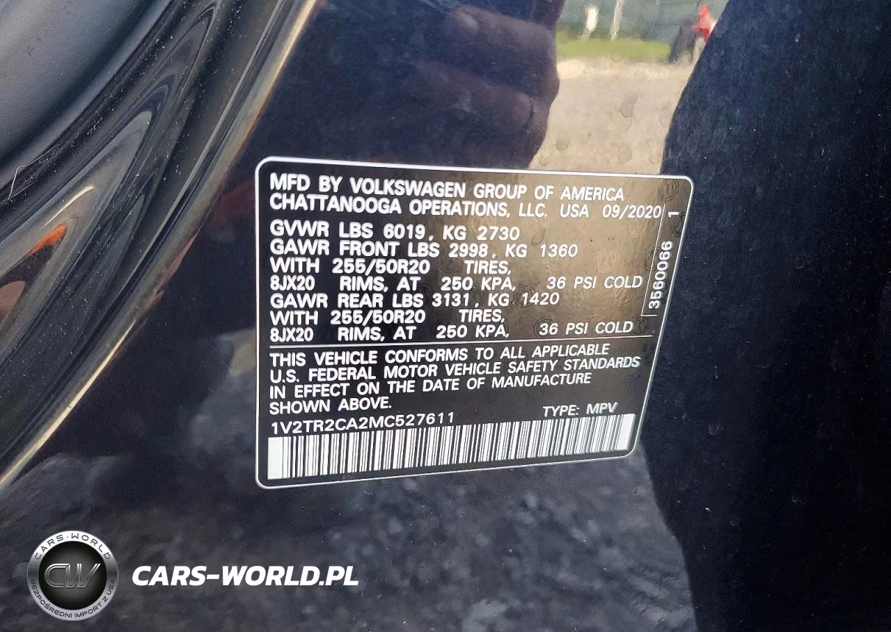 2021 Volkswagen Atlas Sel Premium VIN:1V2TR2CA2MC527611 - 13