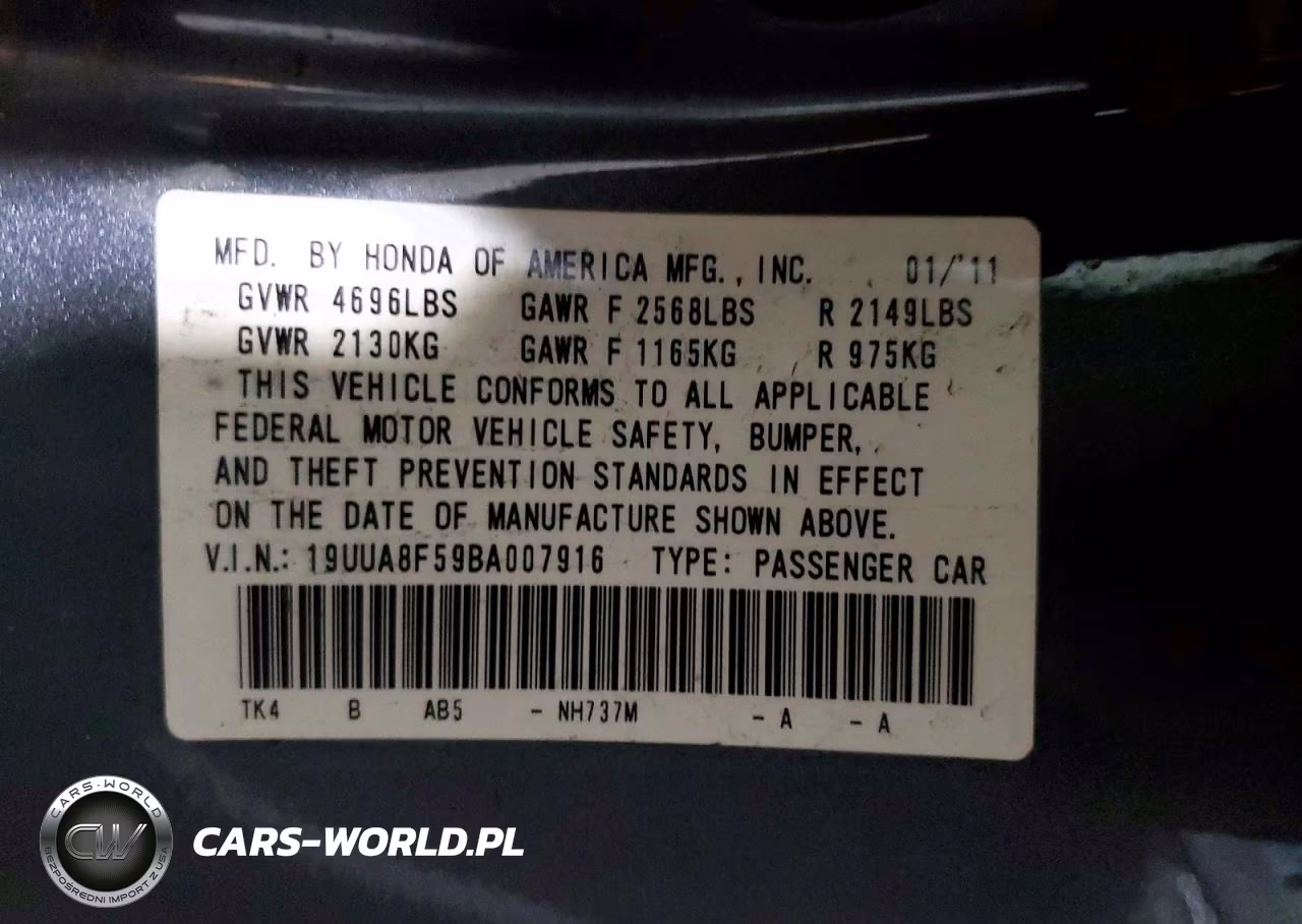 2011 Acura Tl VIN:19UUA8F59BA007916 - 12