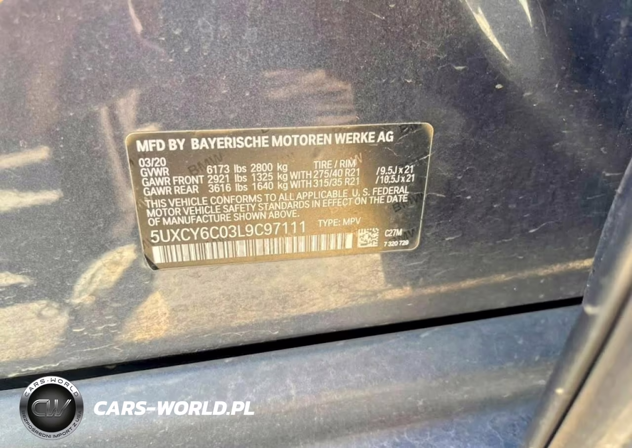 2020 BMW X6 xDrive40I VIN:5UXCY6C03L9C97111 - 14