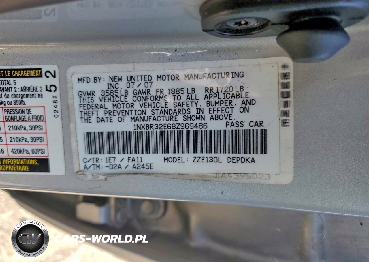 2008 Toyota Corolla Ce VIN:1NXBR32E68Z969486 - 12