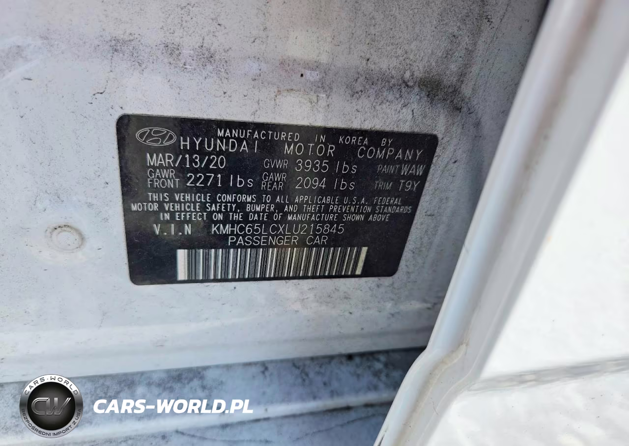 2020 Hyundai Ioniq Blue VIN:KMHC65LCXLU215845 - 13