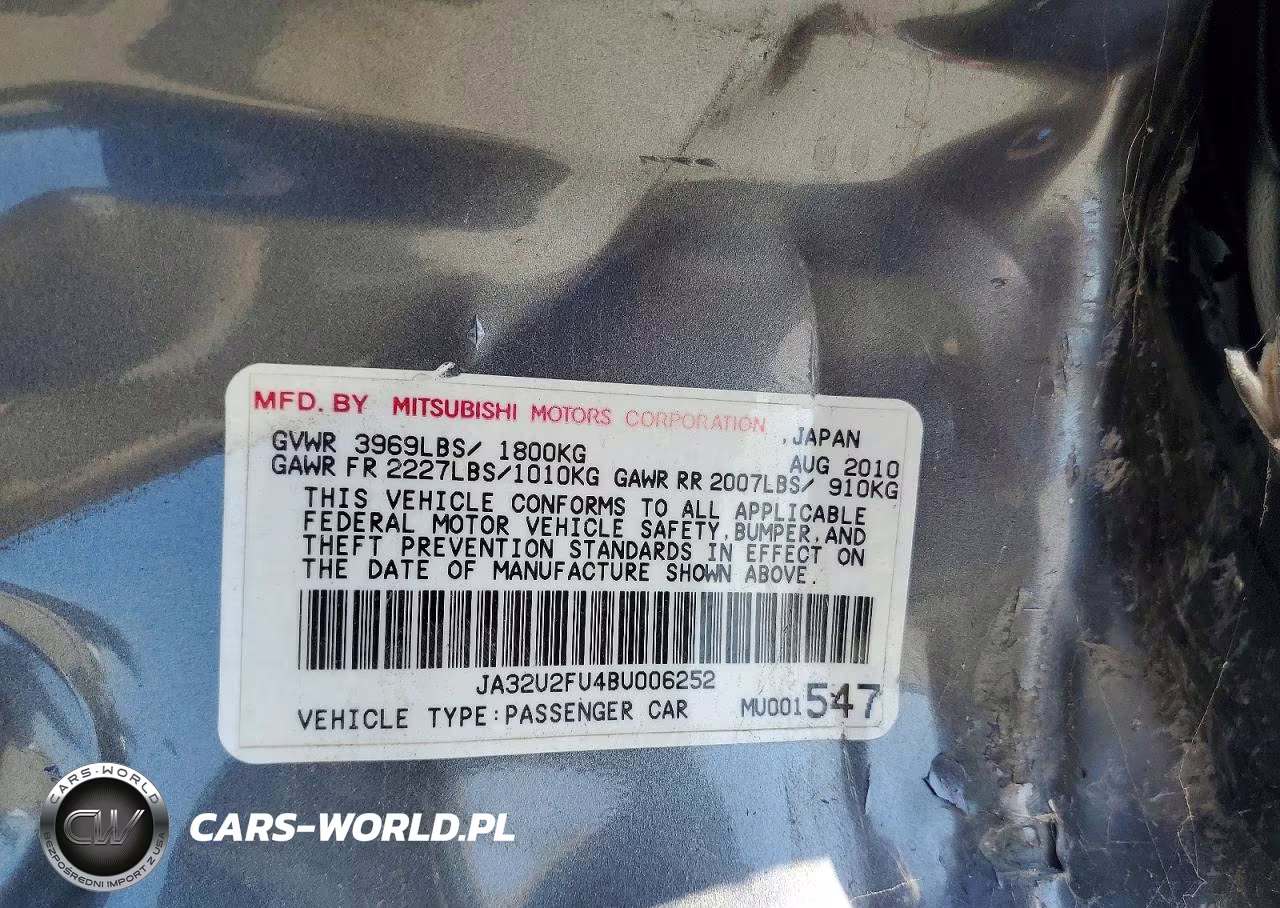 2011 Mitsubishi Lancer Es-Es Sport VIN:JA32U2FU4BU006252 - 13