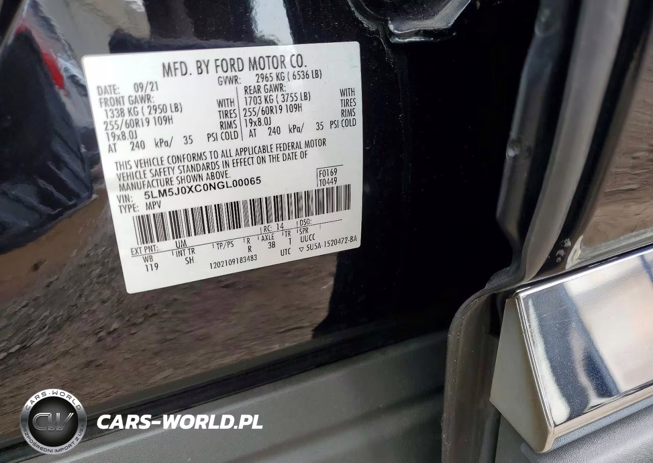2022 Lincoln Aviator VIN:5LM5J0XC0NGL00065 - 13