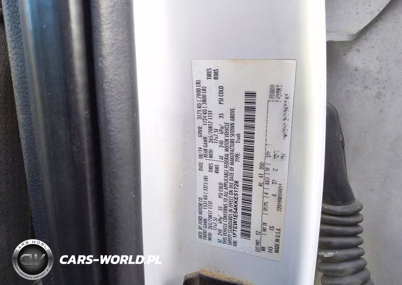 2019 Ford F150 Supercrew VIN:1FTEW1E54KKE51728 - 12