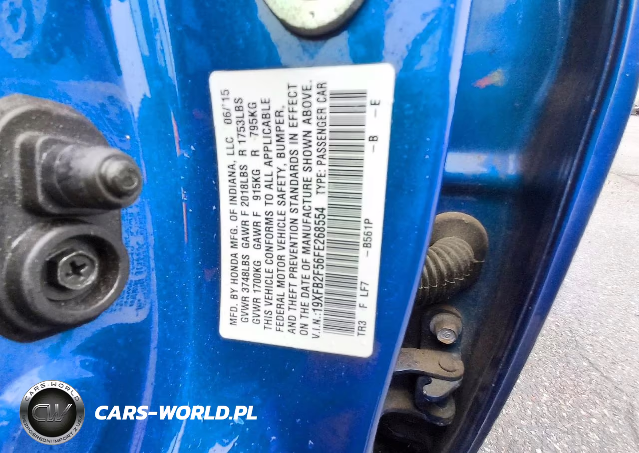 2015 Honda Civic Lx VIN:19XFB2F56FE268554 - 13