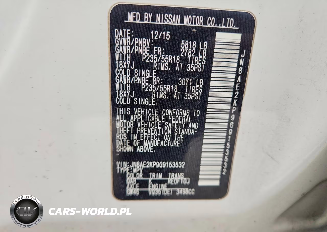 2016 Nissan Quest 3.5 Sl VIN:JN8AE2KP9G9153532 - 12