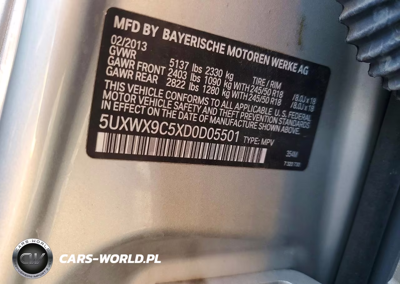 2013 BMW X3 xDrive28I VIN:5UXWX9C5XD0D05501 - 14
