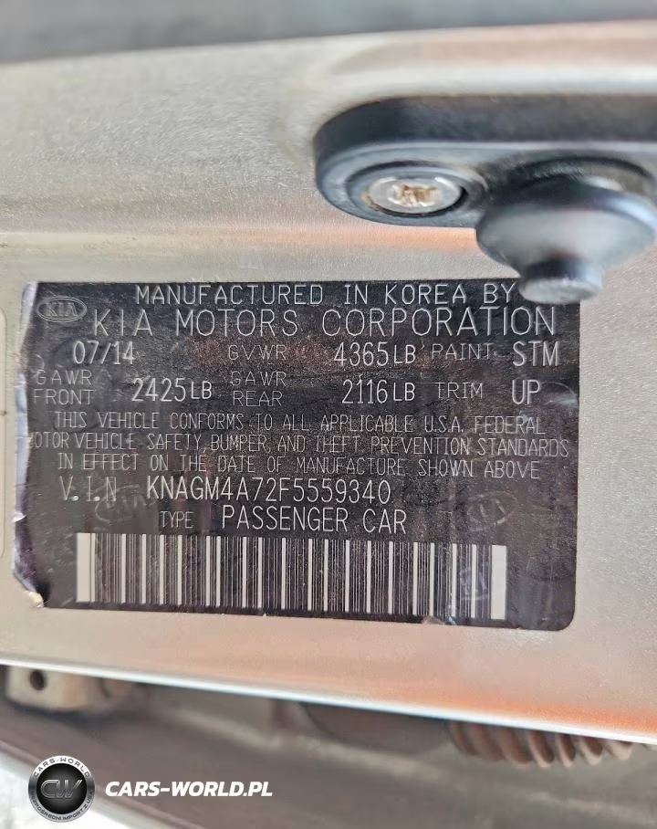 2015 Kia Optima Lx VIN:KNAGM4A72F5559340 - 12