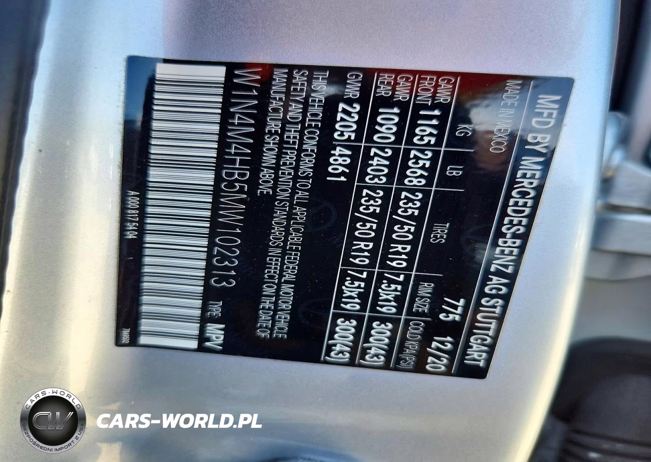 2021 Mercedes-Benz Glb 250 4Matic VIN:W1N4M4HB5MW102313 - 13