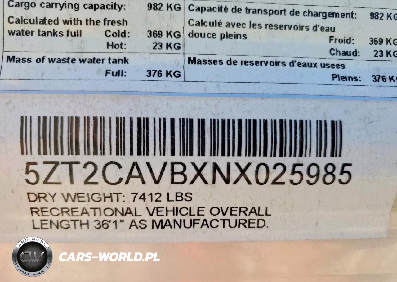 2022 Forest River Catalina Camper VIN:5ZT2CAVBXNX025985 - 10