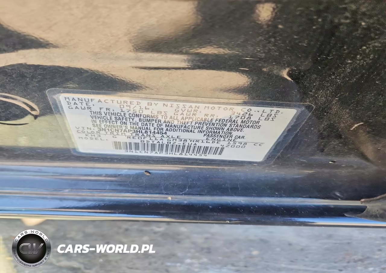 2017 Nissan Versa 1.6 Sv VIN:3N1CN7AP3HL814454 - 12