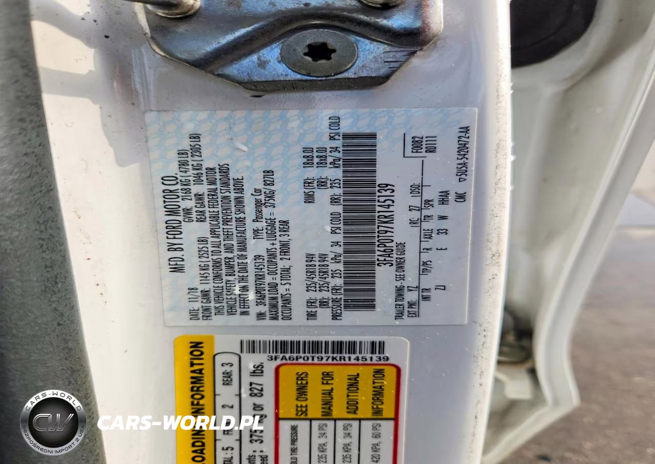 2019 Ford Fusion Se VIN:3FA6P0T97KR145139 - 12