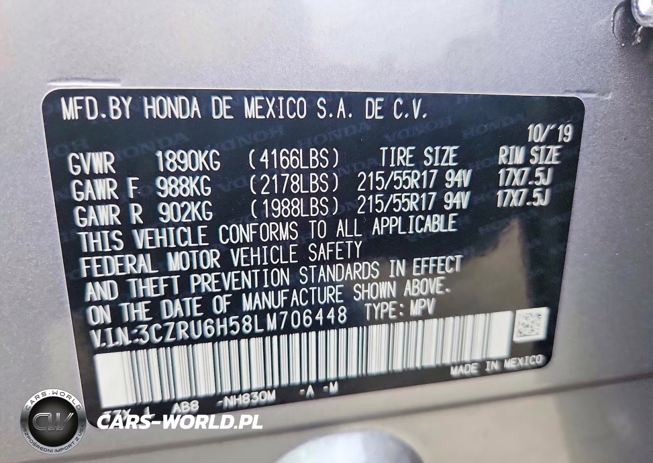 2020 Honda Hr-V Ex VIN:3CZRU6H58LM706448 - 13