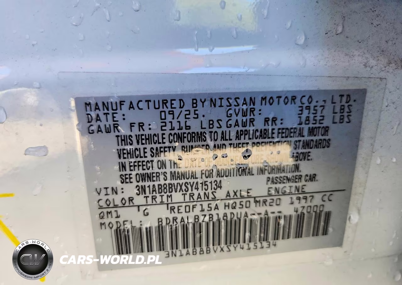 2025 Nissan Sentra S VIN:3N1AB8BVXSY415134 - 12
