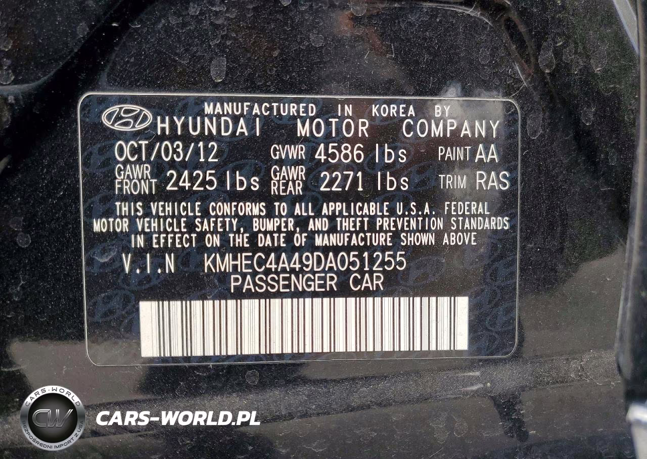 2013 Hyundai Sonata Hybrid VIN:KMHEC4A49DA051255 - 12