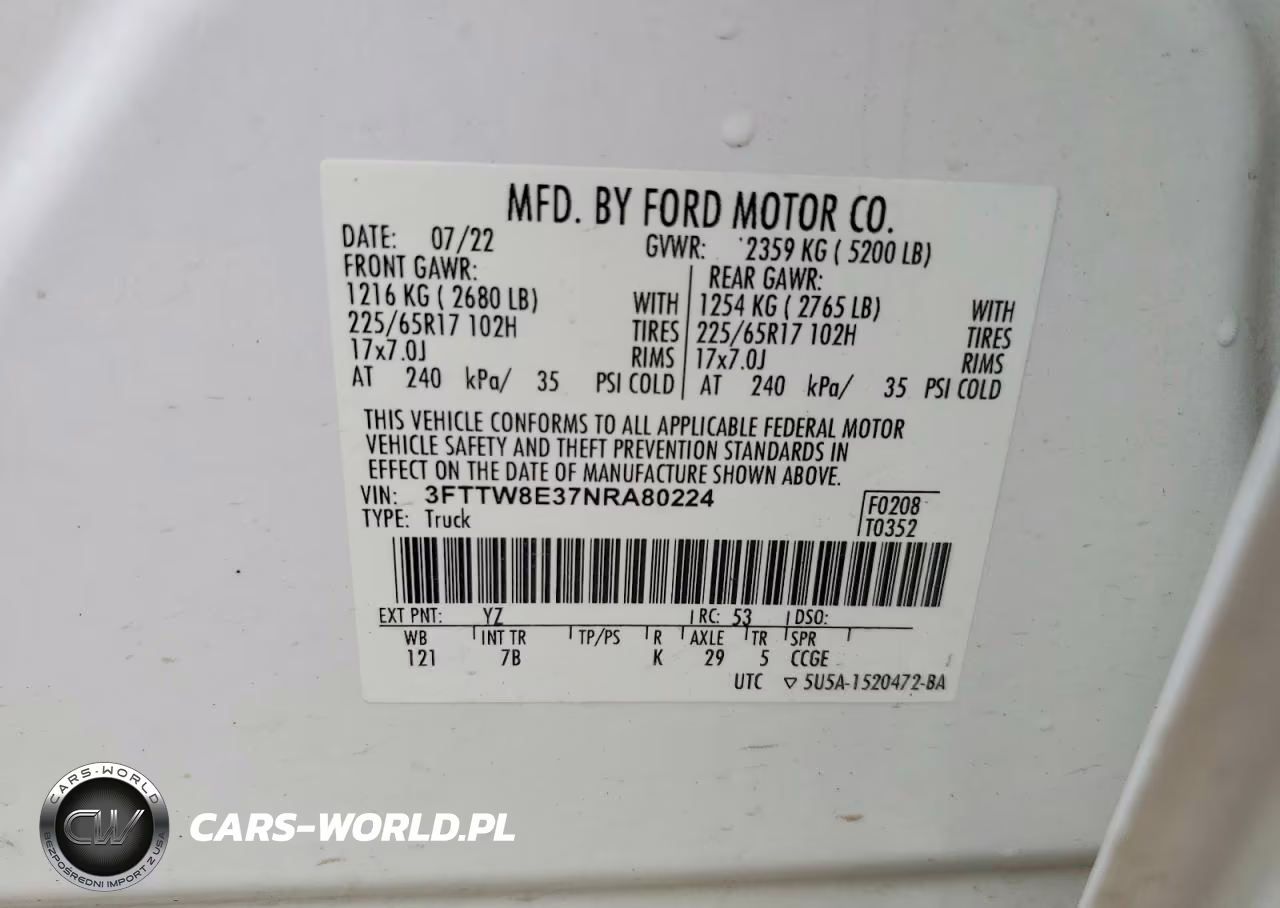 2022 Ford Maverick Xl VIN:3FTTW8E37NRA80224 - 12