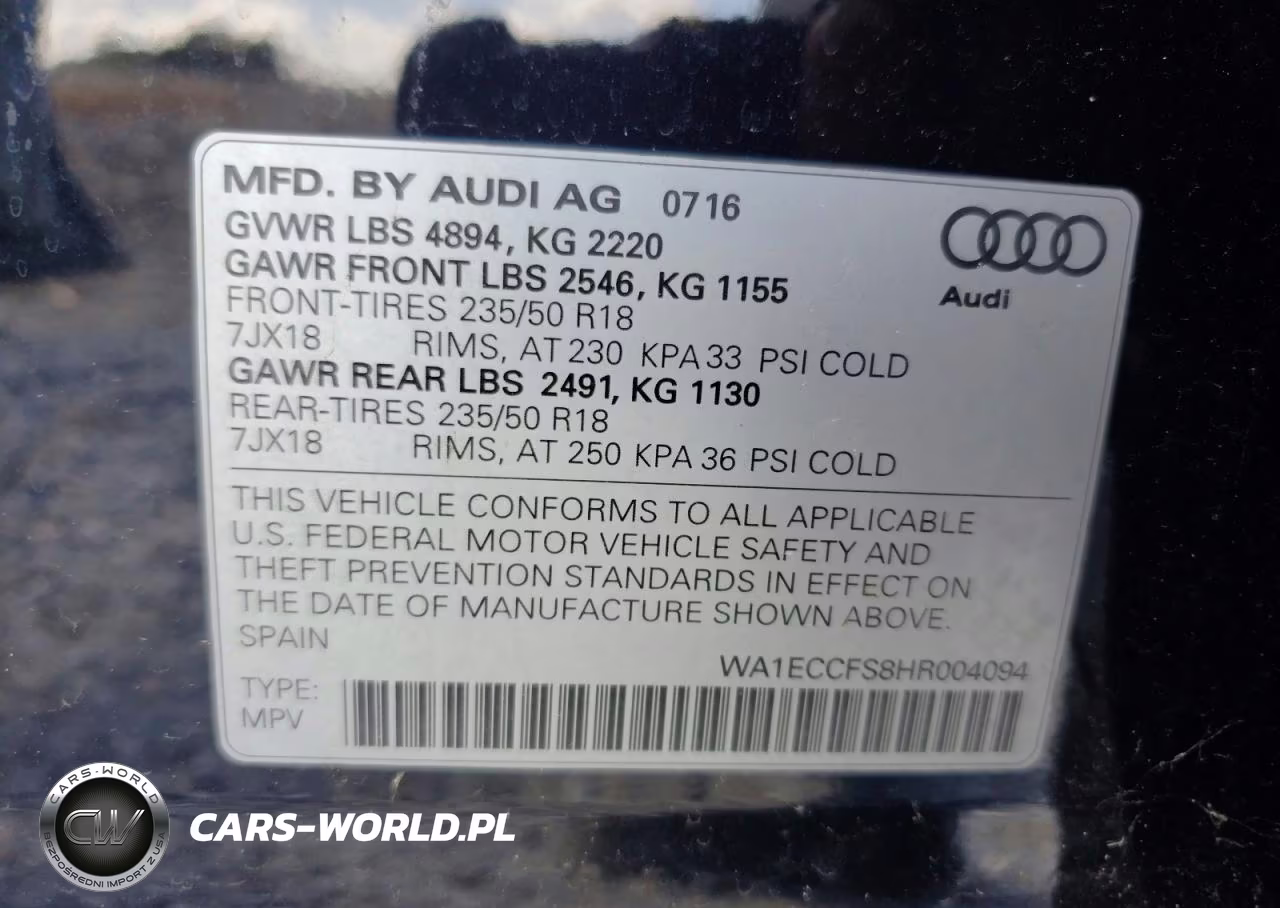 2017 Audi Q3 Premium VIN:WA1ECCFS8HR004094 - 13