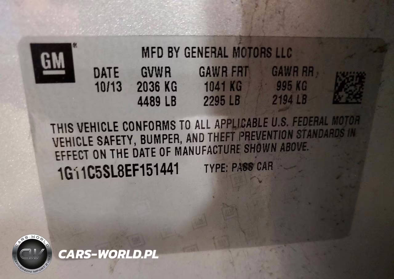 2014 Chevrolet Malibu 1Lt VIN:1G11C5SL8EF151441 - 12