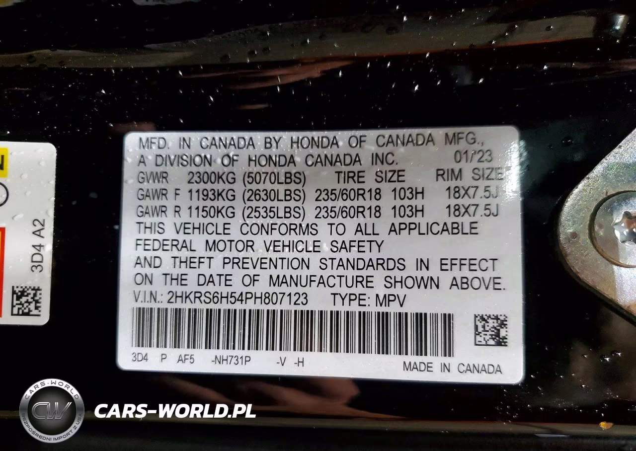 2023 Honda Cr-V Sport VIN:2HKRS6H54PH807123 - 14