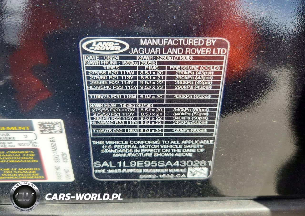 2025 Land Rover Range Rover Sport Dynamic Se VIN:SAL1L9E95SA430281 - 12