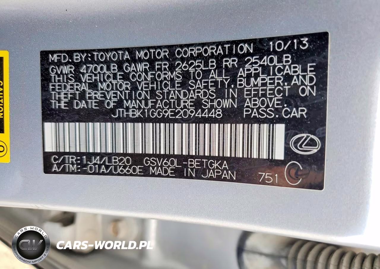 2014 Lexus Es 350 VIN:JTHBK1GG9E2094448 - 12
