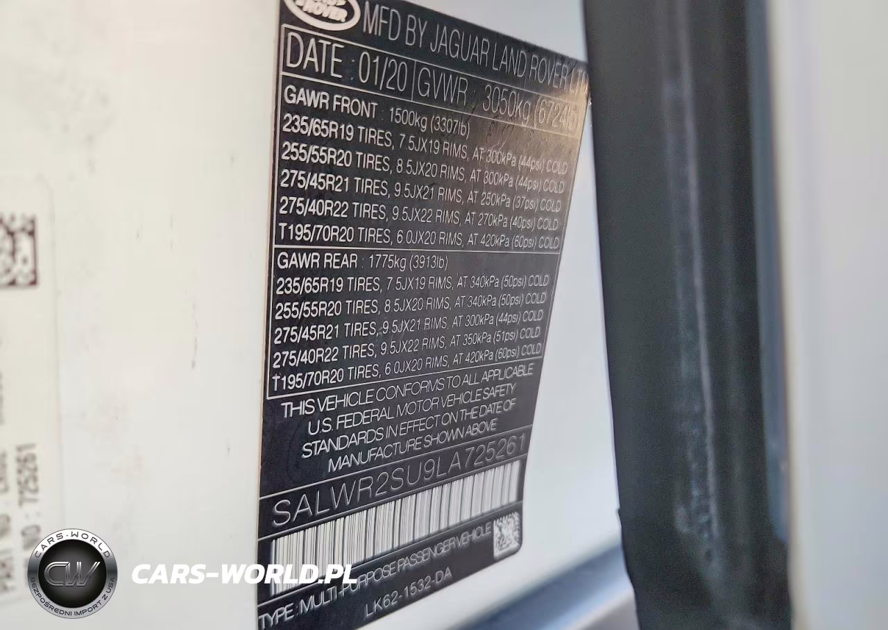 2020 Land Rover Range Rover Sport Hse VIN:SALWR2SU9LA725261 - 12