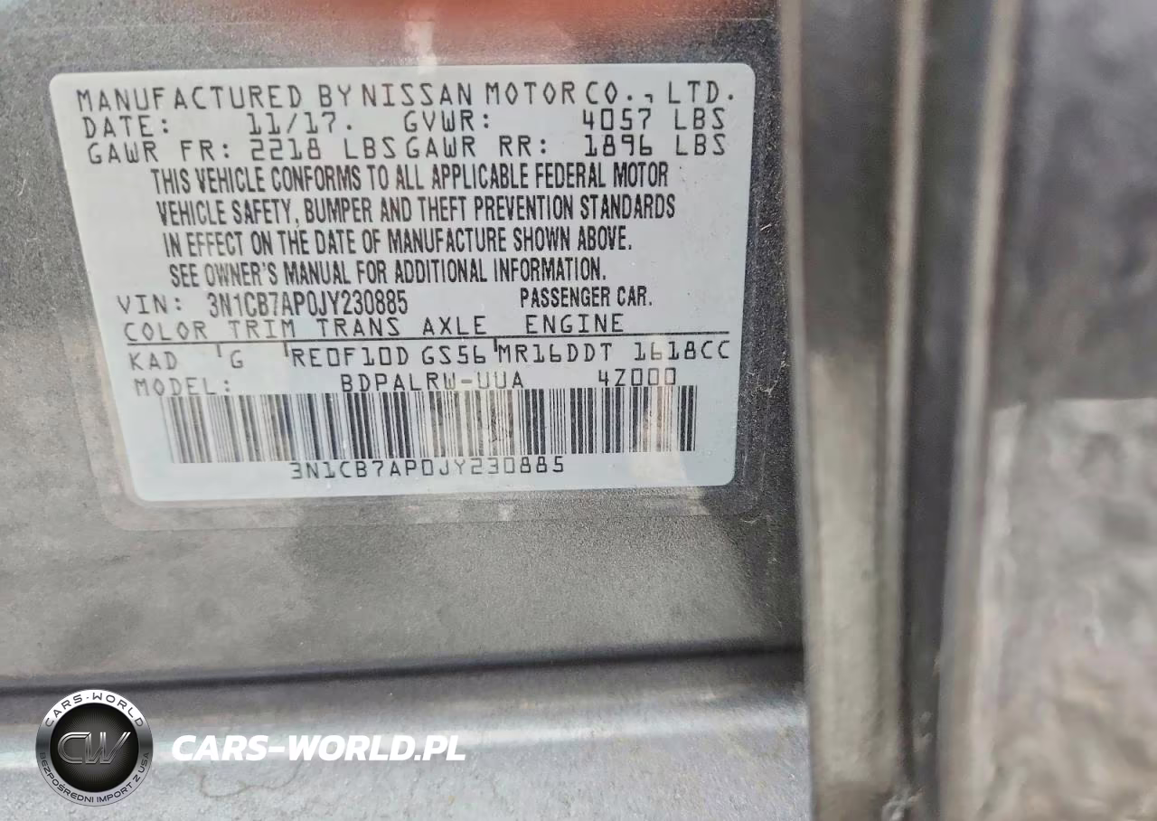 2018 Nissan Sentra VIN:3N1CB7AP0JY230885 - 12
