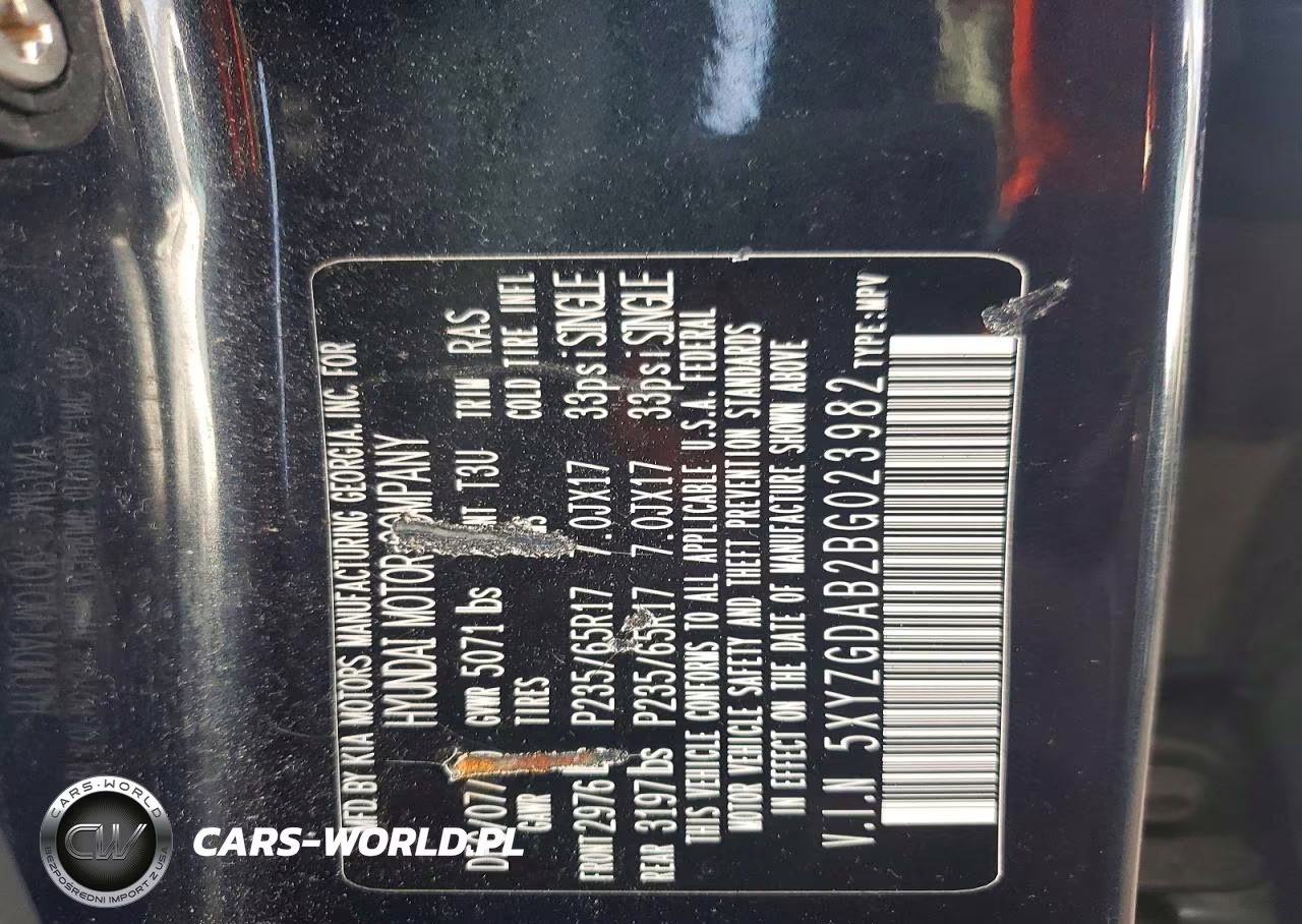 2011 Hyundai Santa Fe Gls VIN:5XYZGDAB2BG023982 - 13