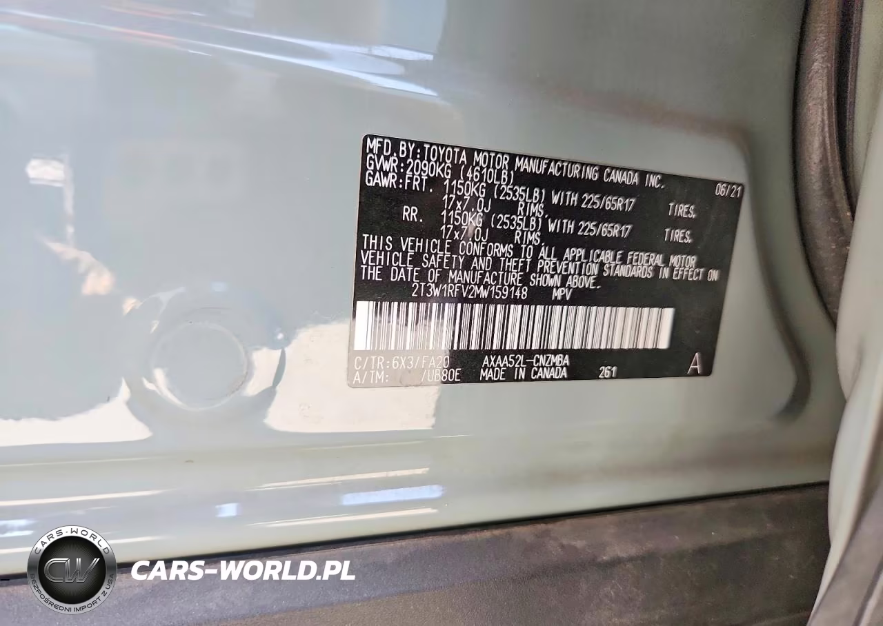 2021 Toyota Rav4 Xle VIN:2T3W1RFV2MW159148 - 13