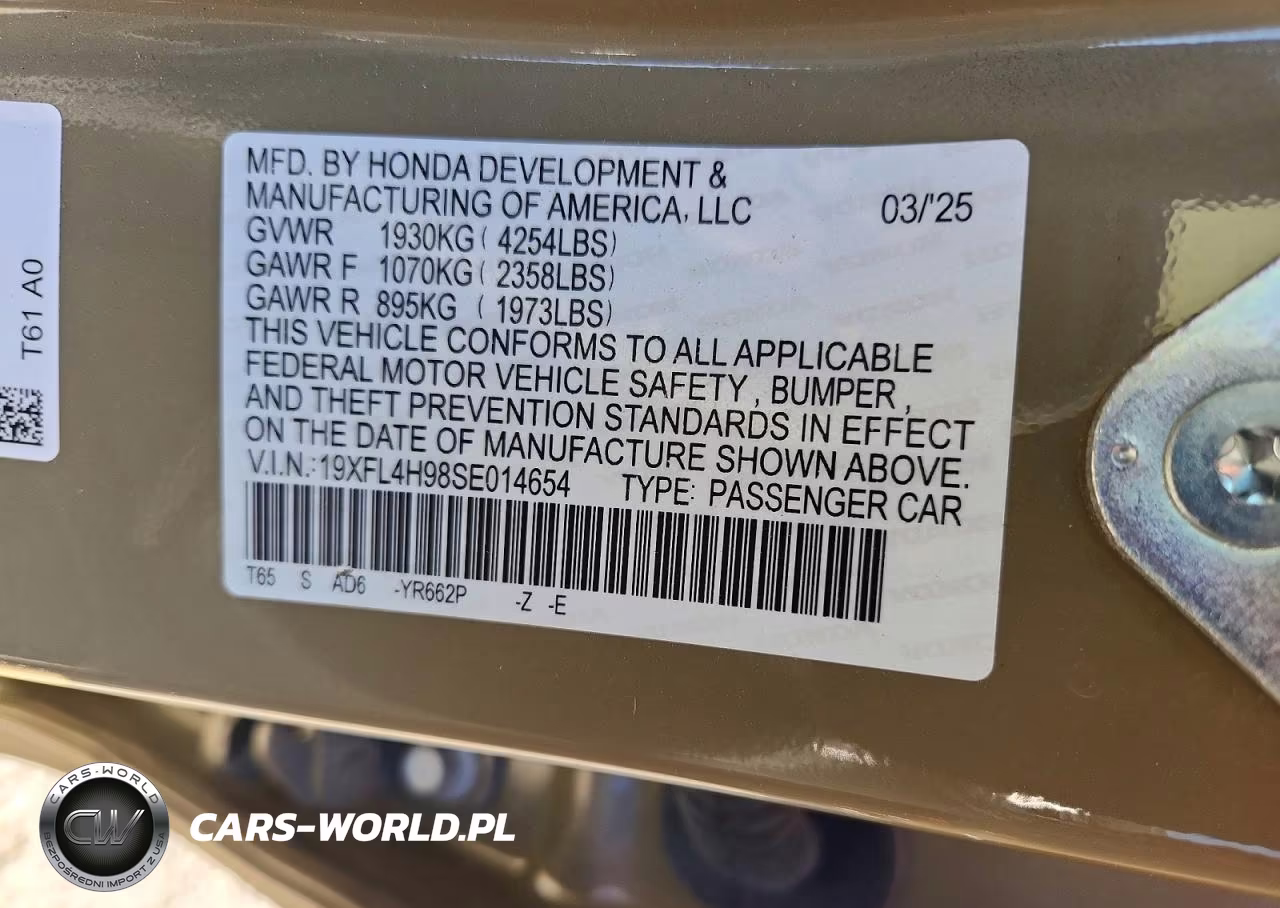 2025 Honda Civic Hybrid Sport Touring VIN:19XFL4H98SE014654 - 13