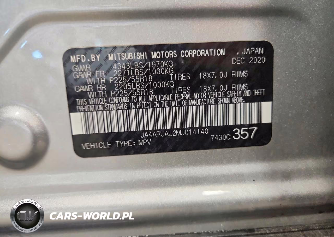2021 Mitsubishi Outlander Sport Es VIN:JA4ARUAU2MU014140 - 14