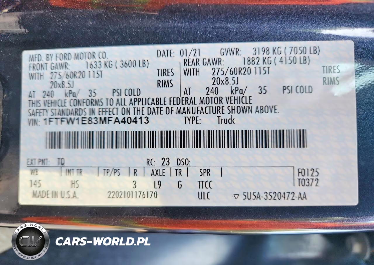 2021 Ford F150 Supercrew VIN:1FTFW1E83MFA40413 - 12