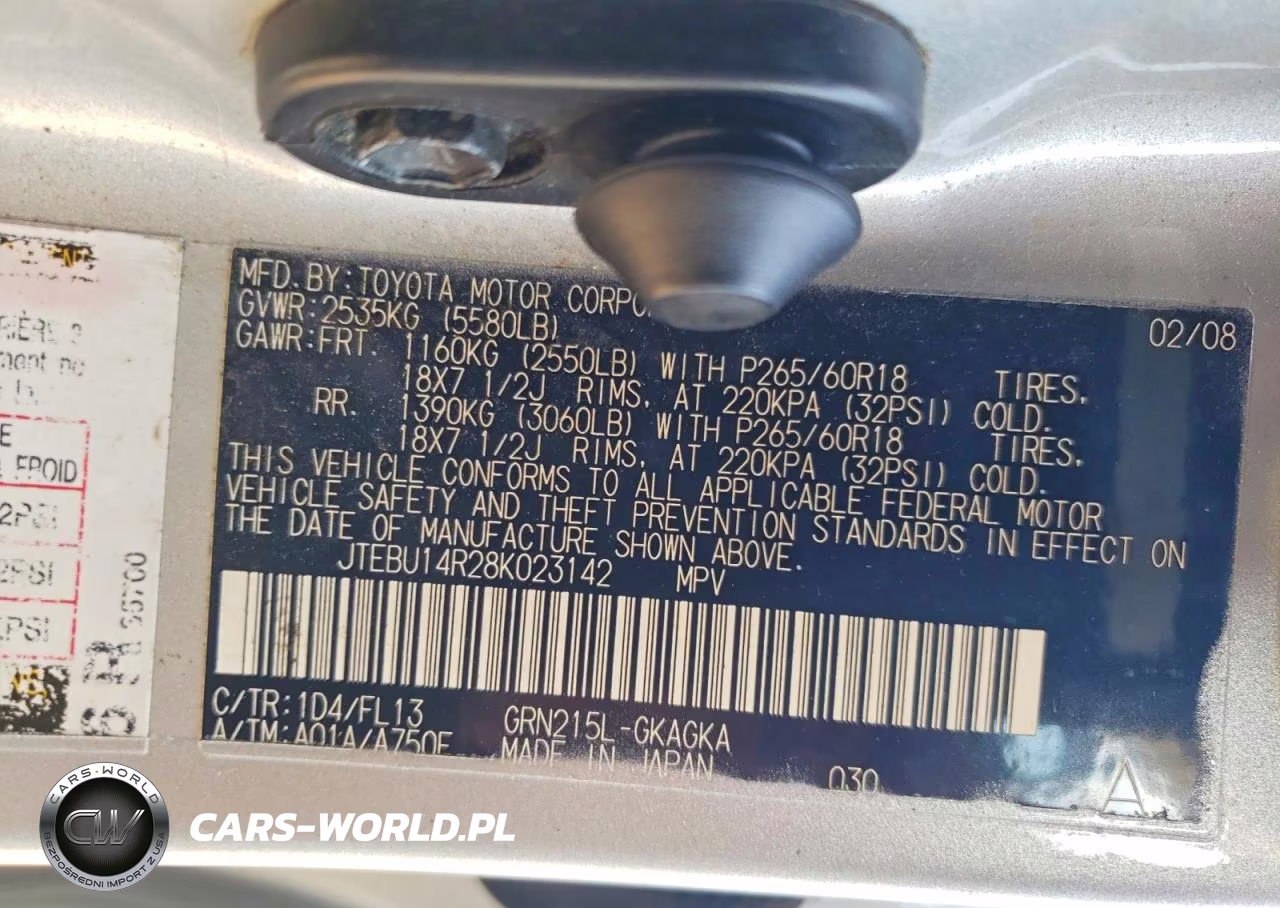2008 Toyota 4Runner Sport Edition VIN:JTEBU14R28K023142 - 13